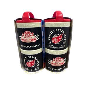 Hot Wheels Whiskware Stackable 2pc Food Storage Jar Snack Pack (2-Pack Bundle)